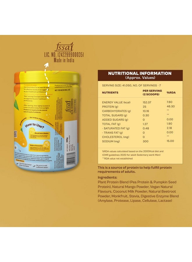 ORIGIN NUTRITION مسحوق بروتين نباتي من أورجين نيوترشن بنكهة مانجو مانيا مع 25 جرام من البروتين النباتي، خالي من الجلوتين، خالي من الصويا، خالي من الألبان، بدون سكر مضاف، خالي من الصويا، غير معدّل وراثياً، 7 حصص، 288 جرام - Image 4