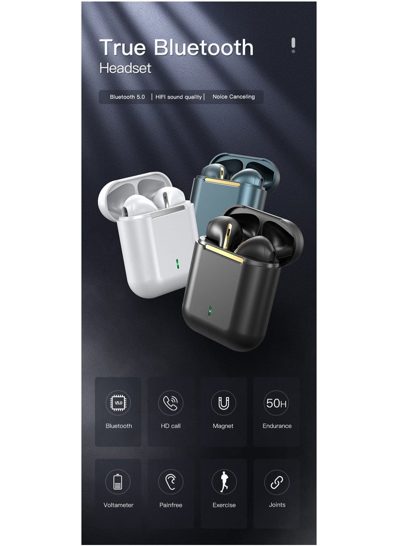Generic - J18 TWS Wireless Headphones Stereo Bass Sound Earphone Bluetooth Sports Earbuds Headset with Mic for Universial Mobile Phone - Image 1