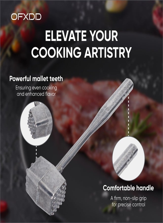 OFXDD Commercial Aluminum Meat Tenderizer Mallet for Bbq - Professional Heavy Metal Food Hammer Tool Dishwasher Safe for Kitchen - Image 5