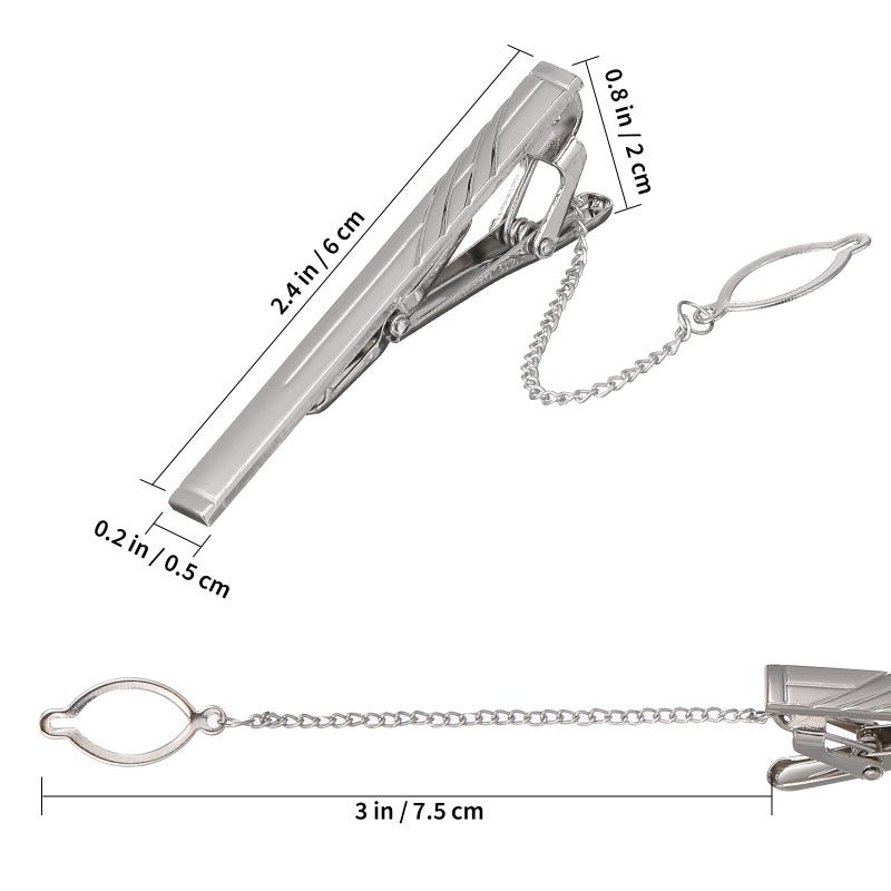 Men Clips Metal Simple Necktie Clasp Pinch Clip Clamp Pin for Business Shirt Tie ( ) - Image 5