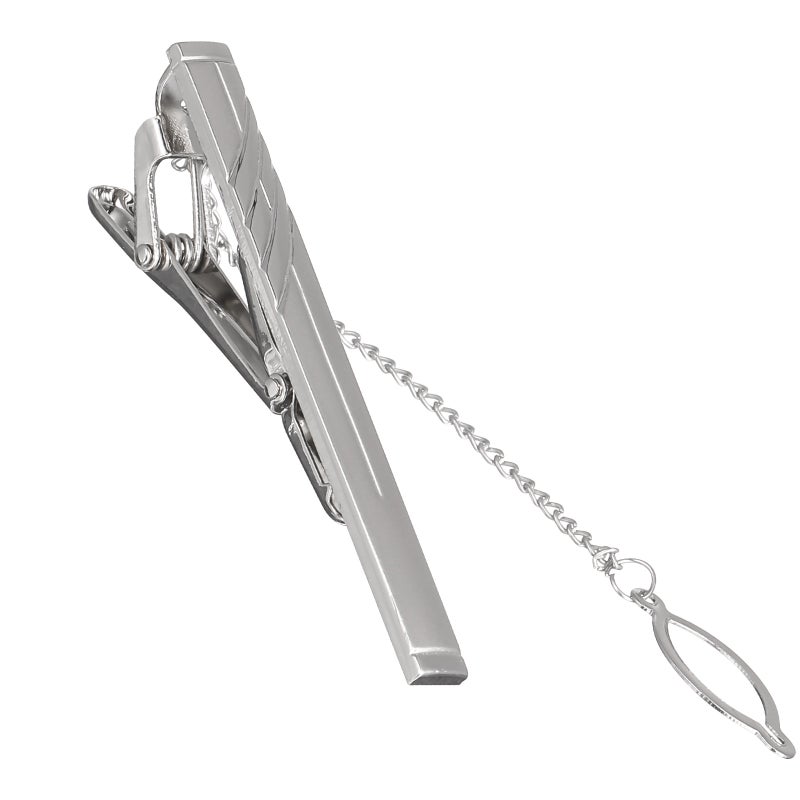 Men Clips Metal Simple Necktie Clasp Pinch Clip Clamp Pin for Business Shirt Tie ( ) - Image 1