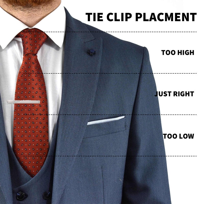 Men Clips Metal Simple Necktie Clasp Pinch Clip Clamp Pin for Business Shirt Tie ( ) - Image 4