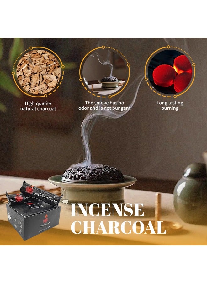 Long-Lasting Coal for Incense, Easy Burn Incense Charcoal, Long Burning Time, Natural Aroma, Creating a Comfortable Atmosphere  - Image 4