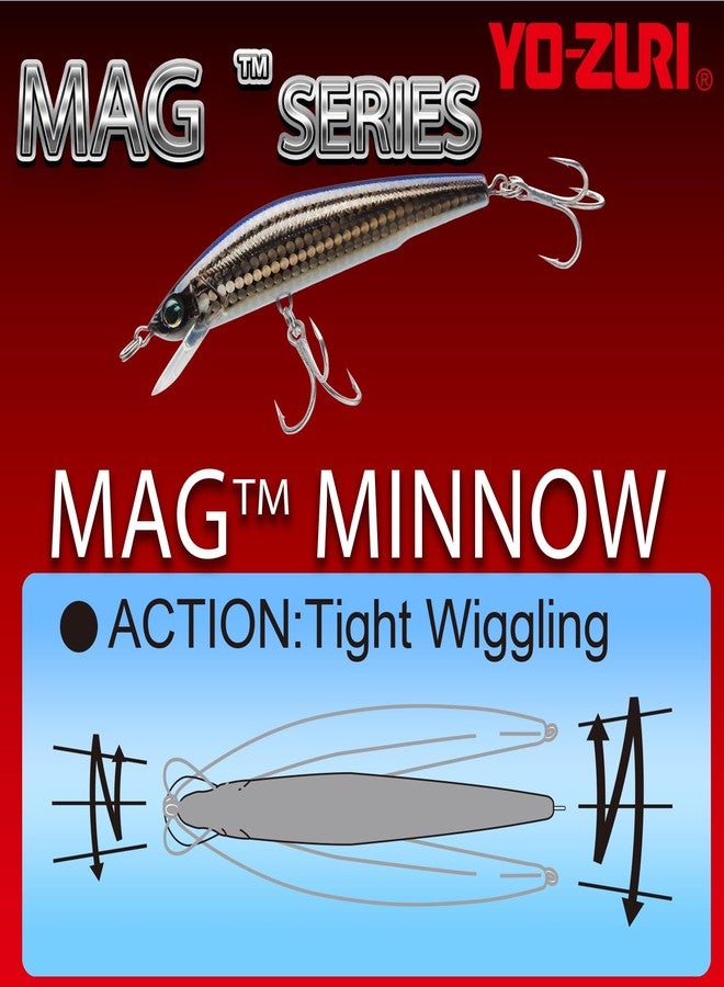 DUEL Yo-Zuri Mag Minnow Floating Diver Lure, Holographic Green Mackerel, 5-Inch - Image 4