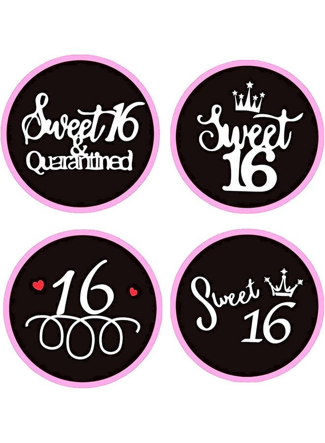Besttile Sweet Sixteen 16Th Birthday Favor Labels 2In 240 Stickers (Black)Birthday Party Or Anniversary Decor Labels - Image 2