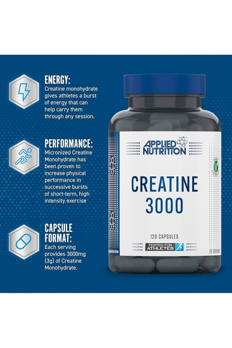Applied Nutrition Creatine 3000 120 Capsules 30 Servings - Image 2