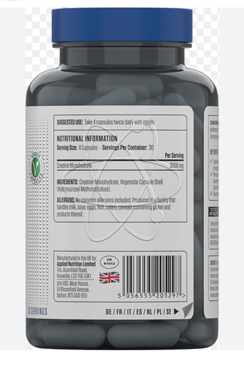 Applied Nutrition Creatine 3000 120 Capsules 30 Servings - Image 3