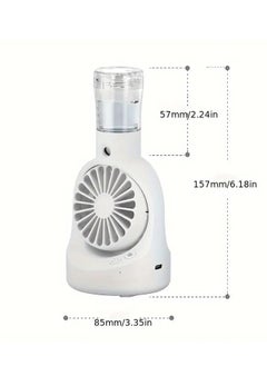 MOCOM F6 Handheld Misting Fan – Portable USB Spray Fan & Humidifier | Outdoor Cooler with Adjustable Wind Speeds for Camping, Travel, Office, and Home Use  - Image 4