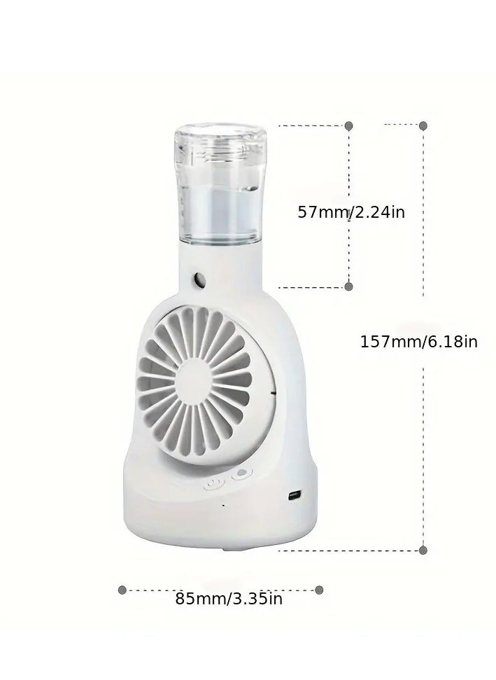 MOCOM F6 Handheld Misting Fan – Portable USB Spray Fan & Humidifier | Outdoor Cooler with Adjustable Wind Speeds for Camping, Travel, Office, and Home Use  - Image 4