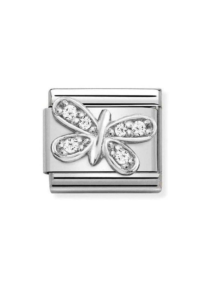 Pretty Butterfly- Silver Italian Charm