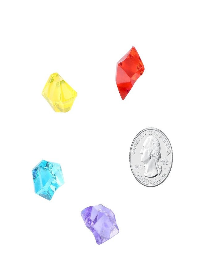 FUNLAVIE 90PCS Multicolored Acrylic Fake Crushed Ice Rocks, Fake Diamonds Gems Plastic Ice Cubes for Crafts, Wedding Centerpieces, Vase Fillers, Home Decor, Table Scatter, Party Decorations - Image 4