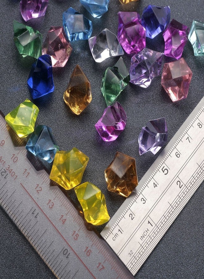 FUNLAVIE 90PCS Multicolored Acrylic Fake Crushed Ice Rocks, Fake Diamonds Gems Plastic Ice Cubes for Crafts, Wedding Centerpieces, Vase Fillers, Home Decor, Table Scatter, Party Decorations - Image 5