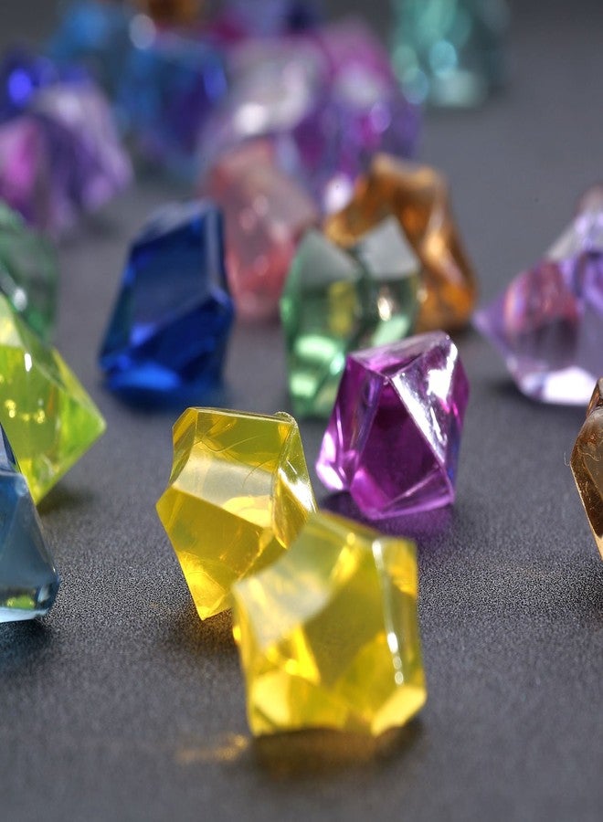 FUNLAVIE 90PCS Multicolored Acrylic Fake Crushed Ice Rocks, Fake Diamonds Gems Plastic Ice Cubes for Crafts, Wedding Centerpieces, Vase Fillers, Home Decor, Table Scatter, Party Decorations - Image 3