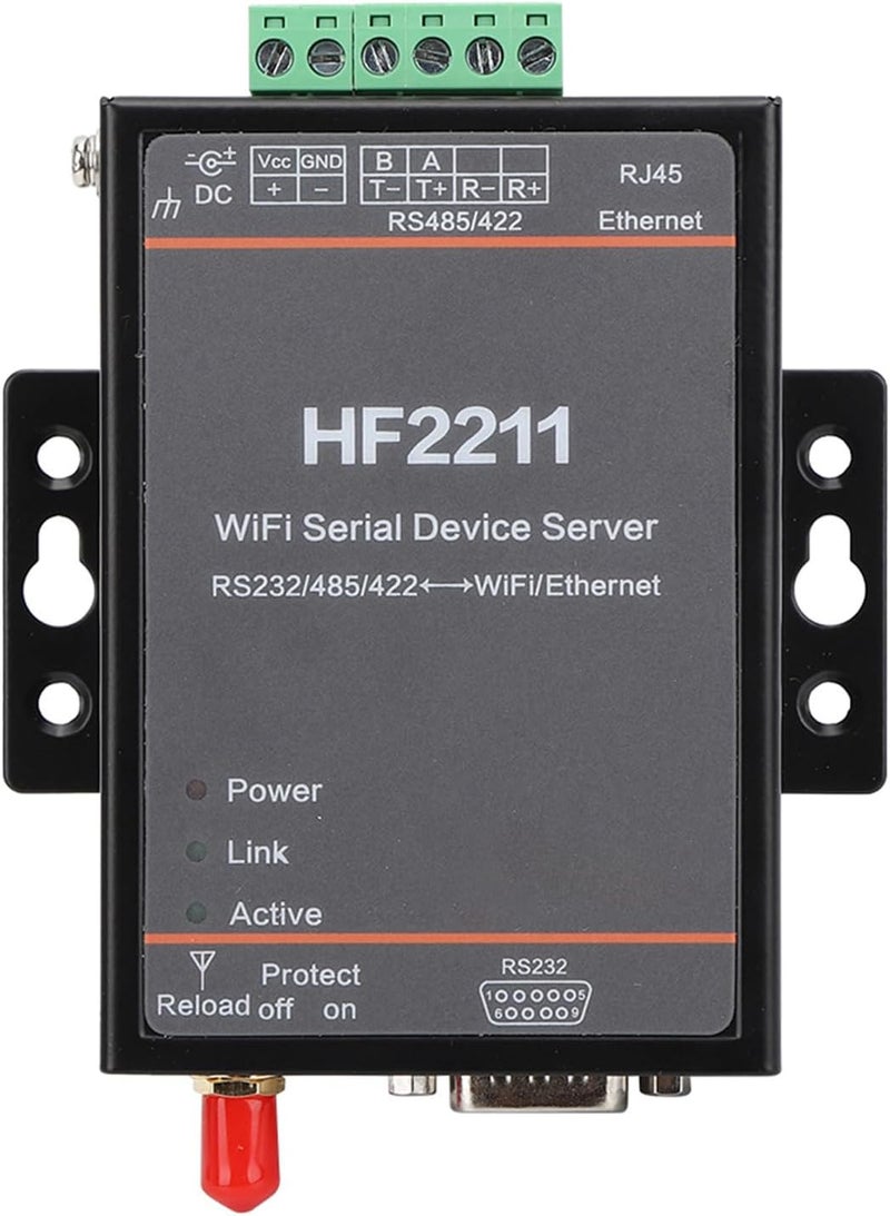 RS232 to Wifi Device, HF2211 RS232/485/422 Serial Server to Wifi Ethernet DTU Network Communication 5-36VDC - Image 4