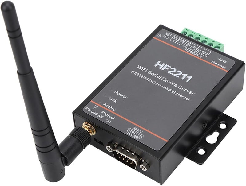 RS232 to Wifi Device, HF2211 RS232/485/422 Serial Server to Wifi Ethernet DTU Network Communication 5-36VDC - Image 5