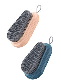 HAWAWA Scrub Brush for Cleaning, 2-Pack Deep Cleaning Household Cleaning Brushes Set with hoop, Laundry Clothes Shoes Scrubbing Brush for Bathroom, Floor, Tub, Carpet, Shower, Tile and Kitchen  - Image 1