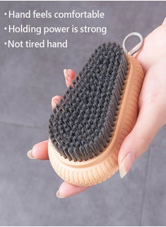 HAWAWA Scrub Brush for Cleaning, 2-Pack Deep Cleaning Household Cleaning Brushes Set with hoop, Laundry Clothes Shoes Scrubbing Brush for Bathroom, Floor, Tub, Carpet, Shower, Tile and Kitchen  - Image 3