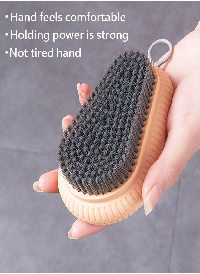 وهاواي Scrub Brush for Cleaning, 2-Pack Deep Cleaning Household Cleaning Brushes Set with hoop, Laundry Clothes Shoes Scrubbing Brush for Bathroom, Floor, Tub, Carpet, Shower, Tile and Kitchen  - Image 3