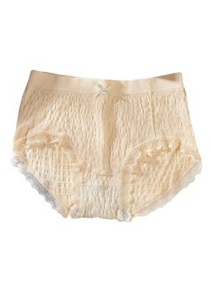 NIBEMINENT Breathable Lace Seamless Briefs Beige  - Image 1