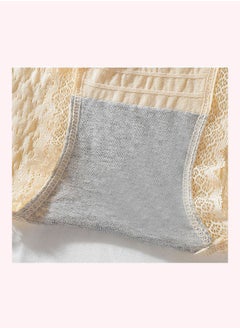 NIBEMINENT Breathable Lace Seamless Briefs Beige  - Image 4