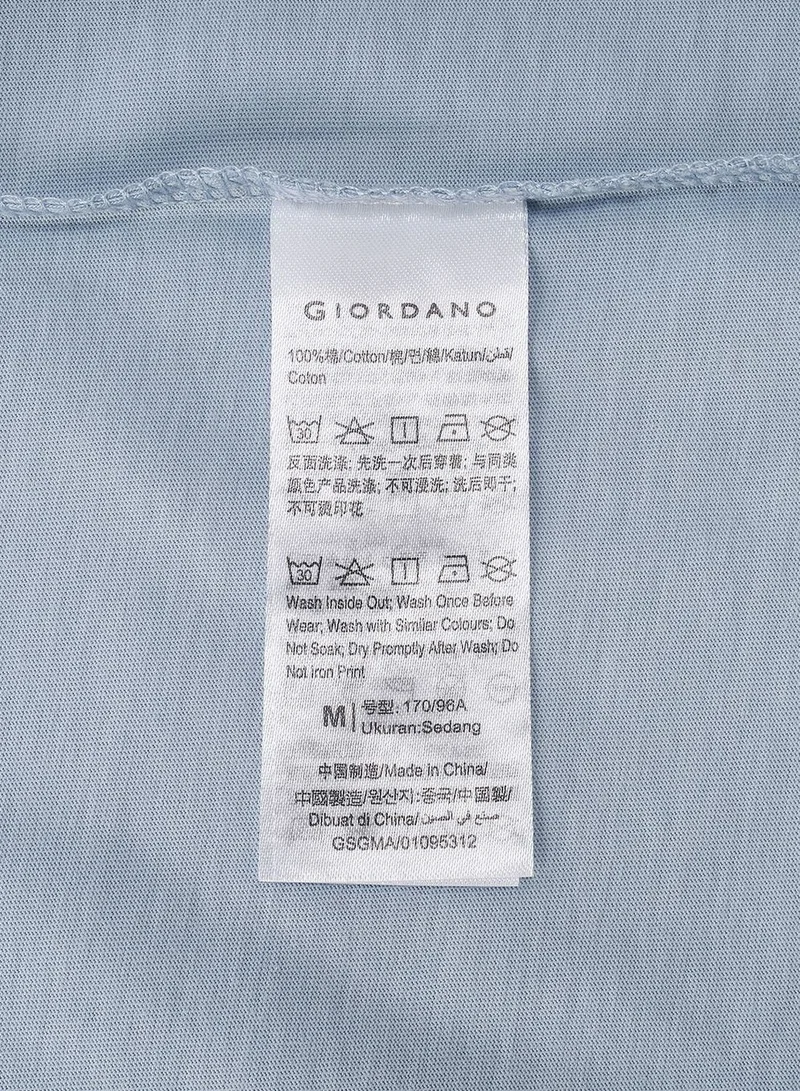 GIORDANO  Men's Slim Fit Cotton Jersey Message Print Tee for Men | Best Price UAE