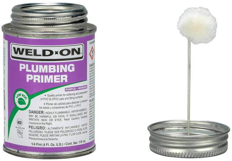 WELDON 14028 Plumbing PVC/CPVC Primer - Fast Acting and Low VOC, Purple, 1/4 Pint (4 fl oz) - Image 3