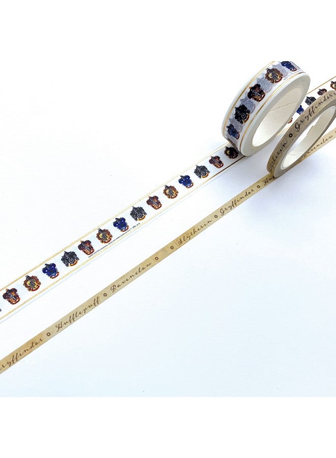 Paper House Productions Harry Potter Houses Crests Set of 2 Foil Accent Washi Tape Rolls for Scrapbooking and Crafts - Image 1