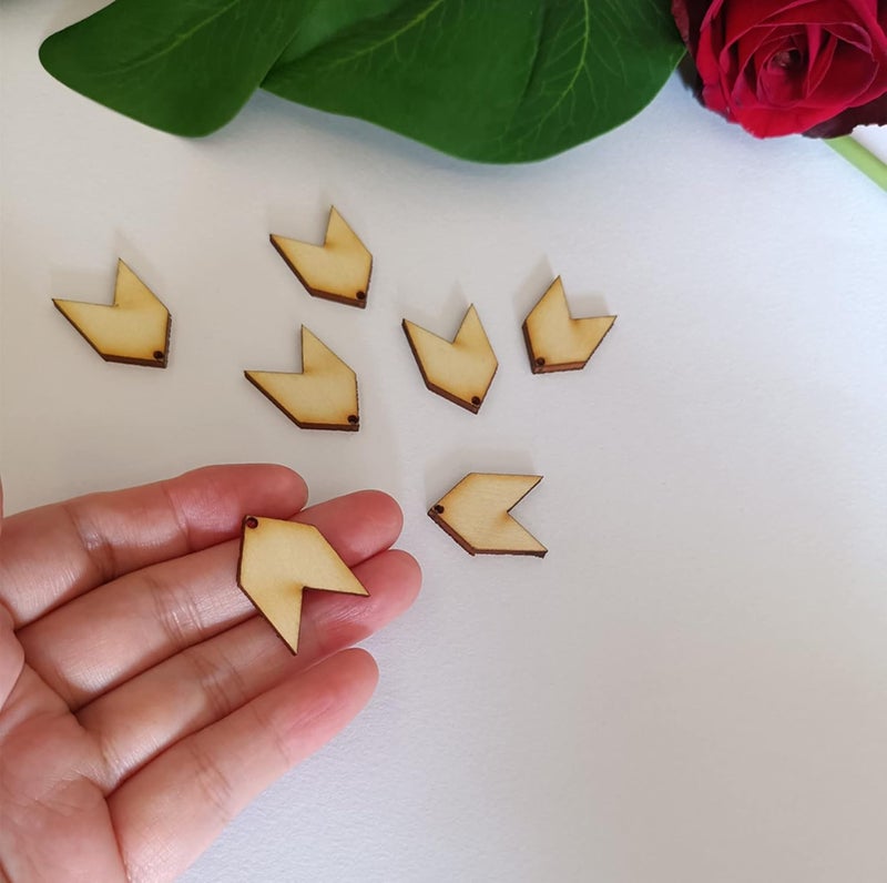 MEYA 30pcs of Blank Wood Earring MakingsBlank Sublimation Chevron EarringsUnfinished Earring Pendants 10 - Image 1