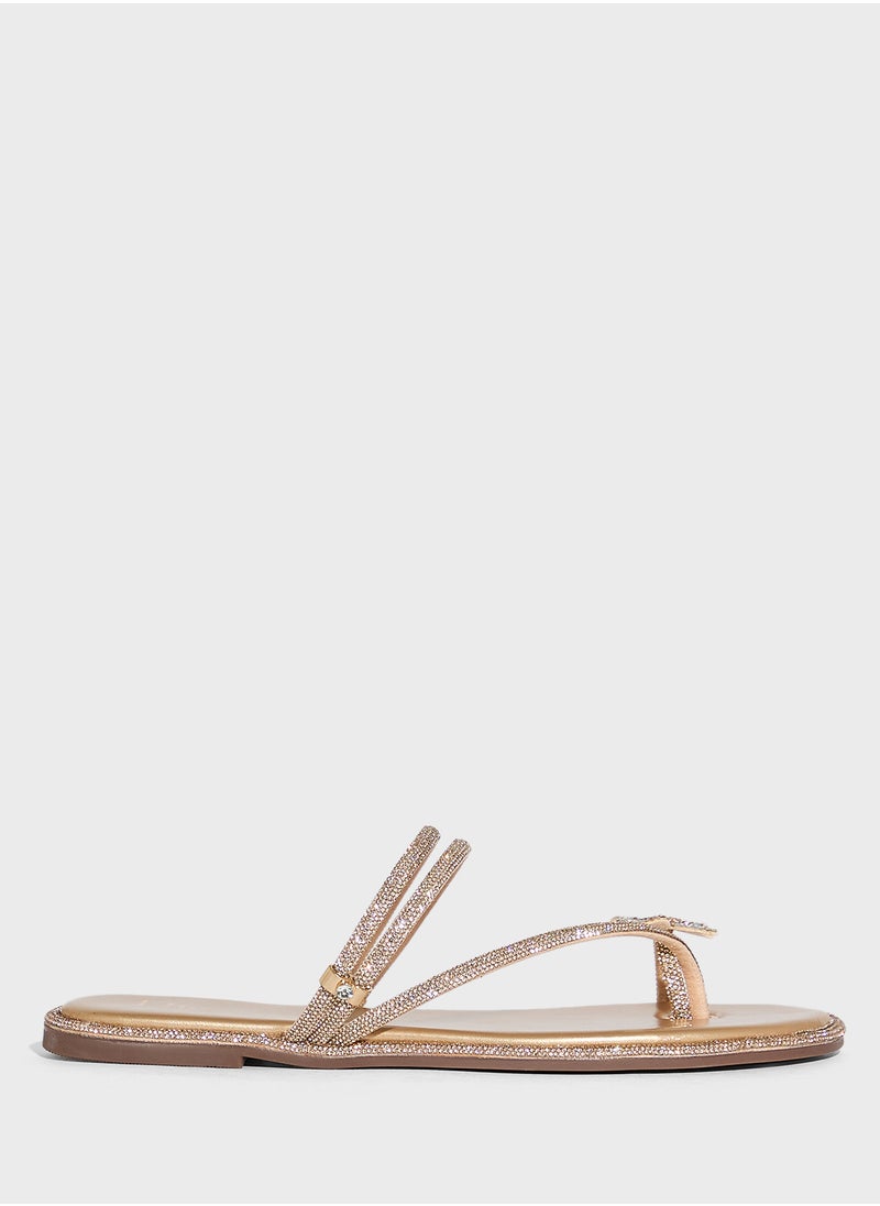 Ella Limited Edition Butterfly Diamante Flat Sandal  - Image 1