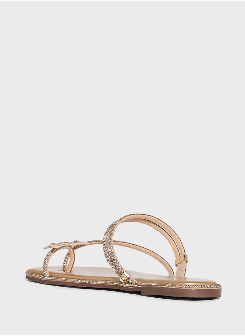 Ella Limited Edition Butterfly Diamante Flat Sandal  - Image 3