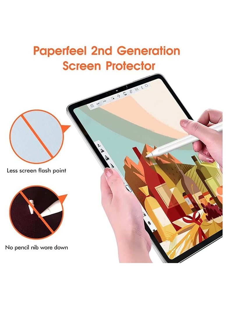 【2 Packs】 Paper-Feel Screen Protector for Lenovo Yoga Tab Plus 12.7 2025/Lenovo Ideal Tab Pro 12.7 2025 /Tab P12  12.7 Inch 2023, Anti-Glare/Writing Smooth PET Protective Film for S-Pen - Matte - Image 3