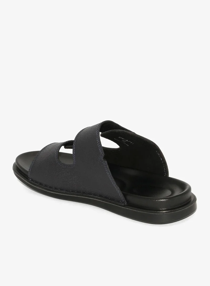Geoomnii Black Arabic Sandals for Men – Traditional Emirati & Saudi Style Sandals | Comfortable Slip-On Leather Sandals | Classic Arab Footwear for Daily Wear, Weddings, and Special Occasions for Men | Best Price UAE