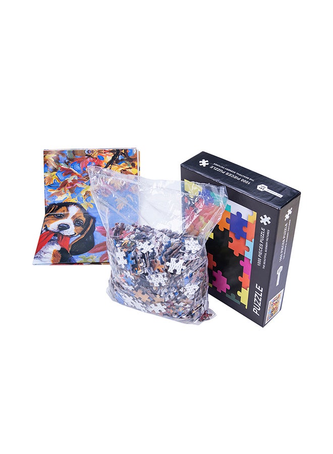 Kidle 1000-Piece Dog Family Rectangular Jigsaw Puzzle 75 x 50cm - Image 2