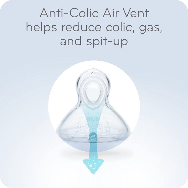 NUK Smooth Flow Anti Colic Baby Bottle, 5 oz, Elephant - Image 2