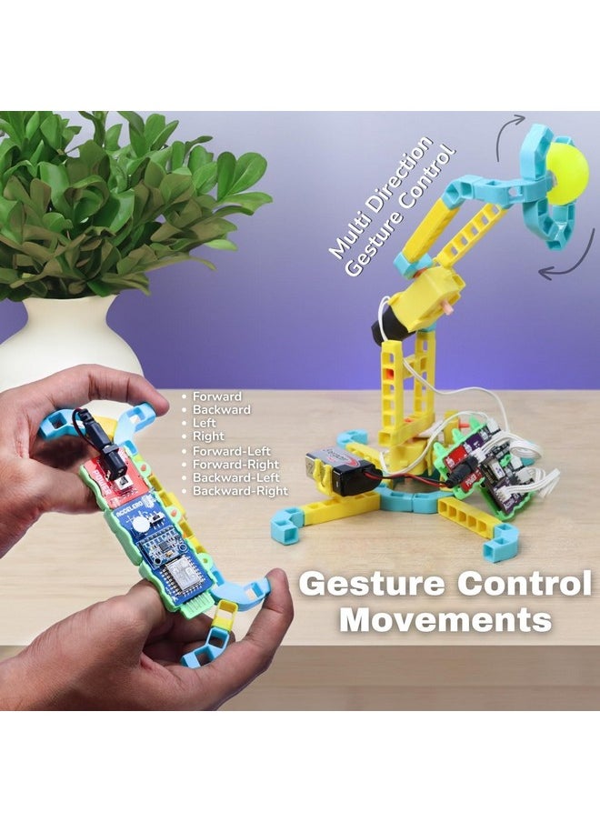 WitBlox DIY Robotics Kit for Kids Robo Gesture Sensor Modular Kit, Hand Controlled Gesture Sensing RC Car & Robotic Arm, STEM Educational Toy for Ages 8 Years + with 1 Year WTY & Free 3 Live Classes