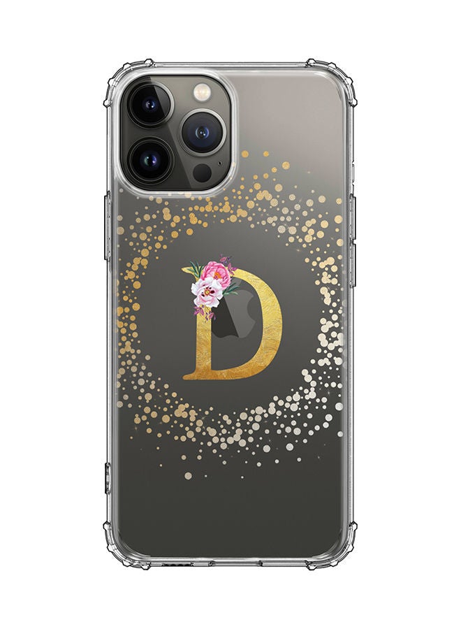 Stylizedd Monogram Design Classic Clear Cover for Apple iPhone 13 Pro Max Case Soft TPU Gel Thin Transparent Flexible Cover - D - Image 1