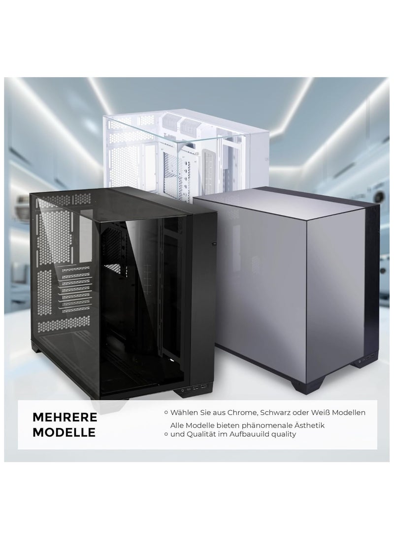 LIAN LI - Lian Li O11 Vision ATX Mid Tower Computer Case Chrome O11 Vision Chrom - Image 1