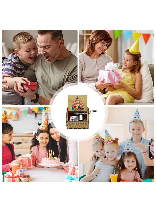 SANMUGEED Happy Birthday Wooden Music Box, Unique Gift for Wife Daughter Son Friend, Birthday Melody Music Box Gift for Sister Boyfriend Girlfriend - Image 5