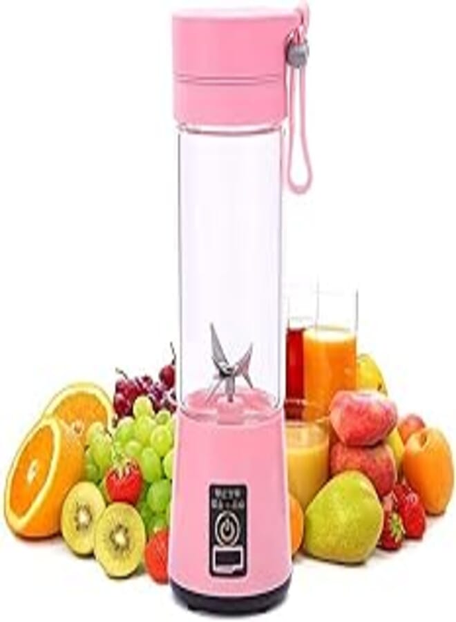 OR Personal usb electric juicer cup ,portable juicer blender ,household fruit mixer - six blades in 3d,rechargeable fruit mixing machine for baby travel 380ml (Assorted Colors) 