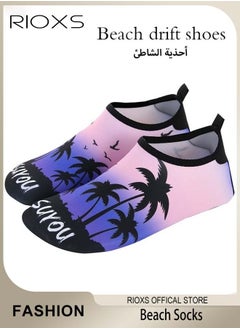 ريوكس أحذية مائية جوارب شاطئ للنساء جوارب مائية سريعة الجفاف حافي القدمين أحذية السباحة المانعة للانزلاق للشاطئ والسباحة والملاهي المائية  - Image 1