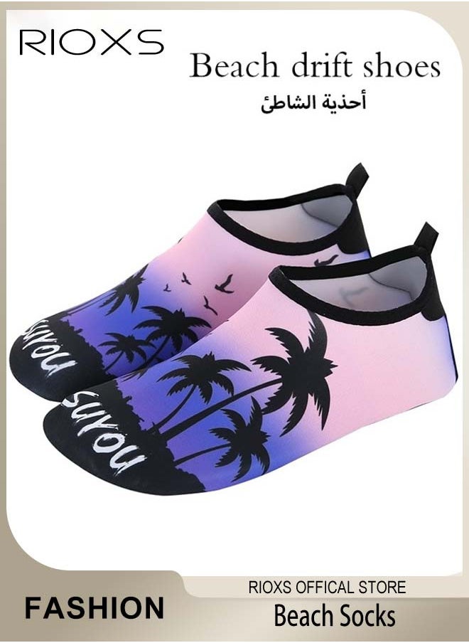ريوكس أحذية مائية جوارب شاطئ للنساء جوارب مائية سريعة الجفاف حافي القدمين أحذية السباحة المانعة للانزلاق للشاطئ والسباحة والملاهي المائية  - Image 1