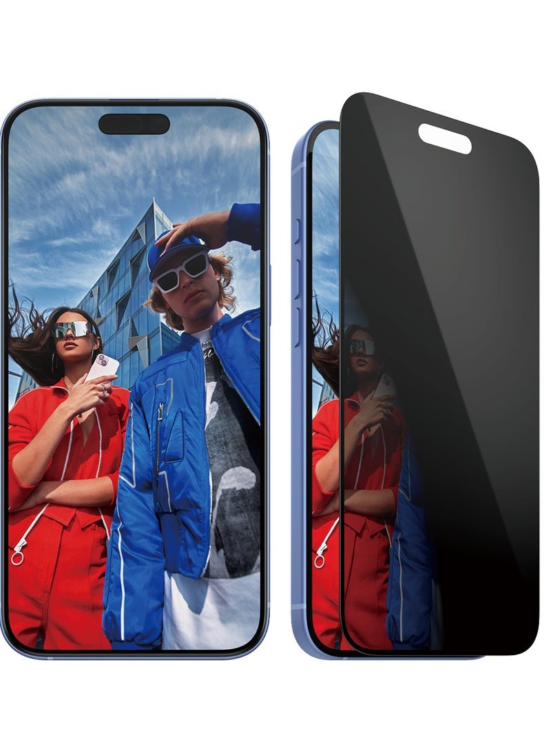 PanzerGlass حماية شاشة بانزر جلاس® للخصوصية لجهاز آبل آيفون 16 بلس زجاج مقسى، مقاومة عالية للخدوش، مقاومة للصدمات، طلاء خالي من البقع - مع مساعدة في التركيب لتسهيل التثبيت - Image 2