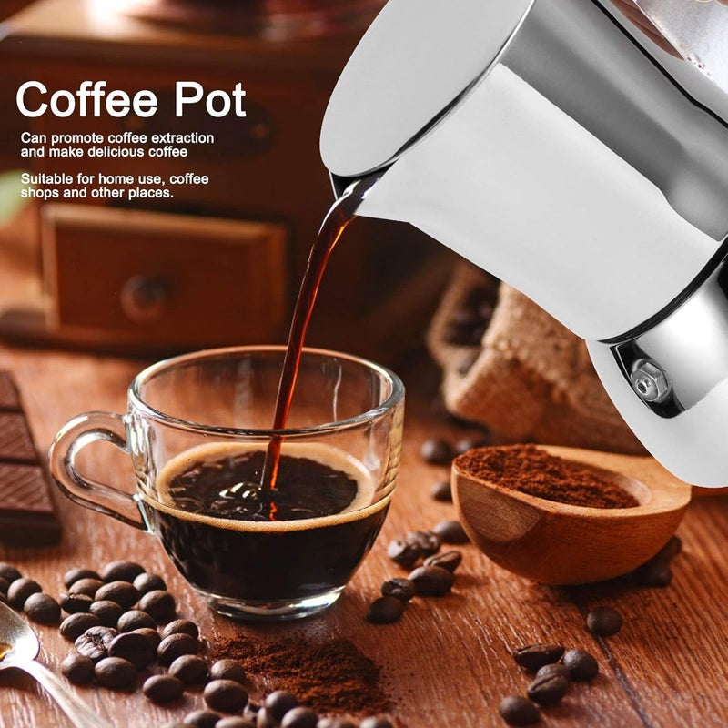 Stain resistant 4 Cup Moka Pot, Stainless Steel Percolator Coffee Pot Stovetop Espresso Italian Coffee Maker for Home Coffee Shop Camping Multi-goal comprehensive design Intra-city fast distribution Adjustable build Newly stocked local goods All condition fit Standard fit Remote area delivery Reliable durability Transparent body All user affordable trusted quality Easy clean surface Closed & open space compatible General purpose design All usage compatible Bulk order available stock Affordable purchase options Most item matching trendy design All storage type compatible Home & professional compatible Durability boost selected material Dense material Trendy versatile build Extra part combo compatible Fine polished finish - Image 3