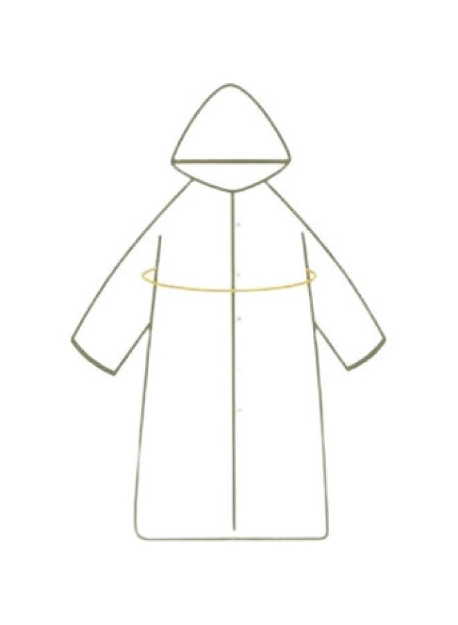 NOLANSEND Adult Raincoat, Semi-Transparent Frosted Long Style With Hood, Thickened, N625 Size M (Recommended Height 150-165Cm) - Image 1