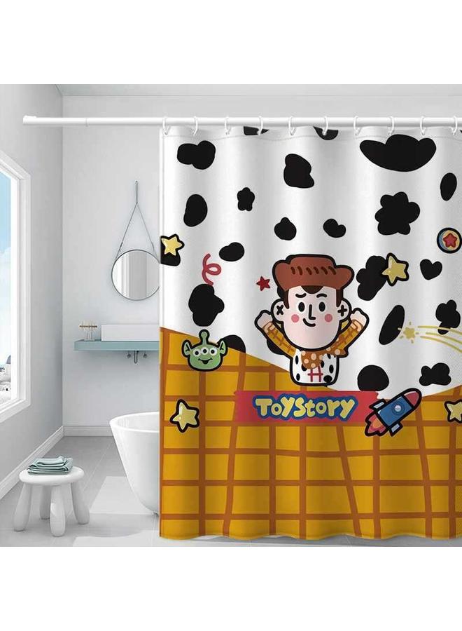 Bluejw Windproof Cotton Winter Bath Cover Genuine Shower Curtain Waterproof Toy Story Insulation Authorized Bath Door Curtain Toilet - Image 1