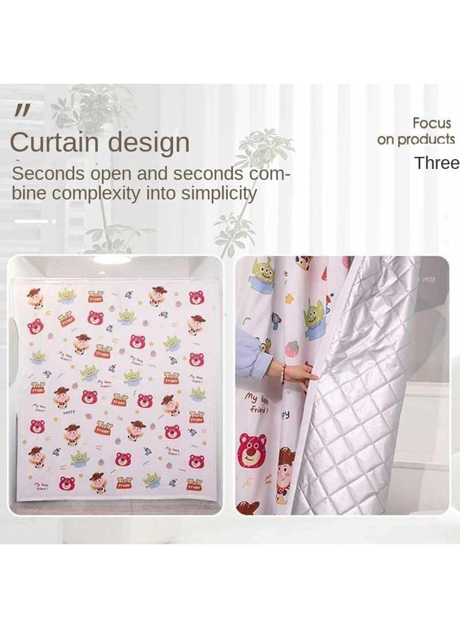 Bluejw Windproof Cotton Winter Bath Cover Genuine Shower Curtain Waterproof Toy Story Insulation Authorized Bath Door Curtain Toilet - Image 4