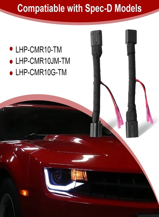 Camotokiit Headlight Conversion Adapter Harness Kit Compatible with Chevrolet Camaro 2010-2013 Spec-D 6th Gen Style Headlights - Image 3