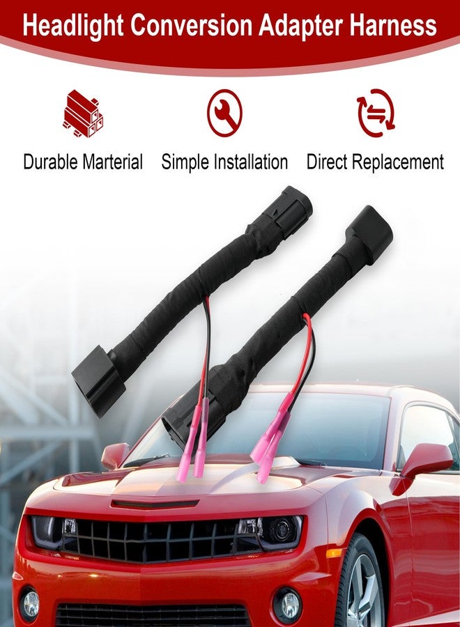 Camotokiit Headlight Conversion Adapter Harness Kit Compatible with Chevrolet Camaro 2010-2013 Spec-D 6th Gen Style Headlights - Image 4