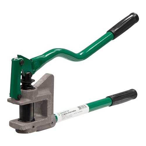 Greenlee أداة ثقب المعادن اليدوية Greenlee 710 بقطر 1-11/32" برأس من الألمنيوم ومقبض مريح، مثقاب ذاتي التصفية بقطر 1-11/32" - Image 1