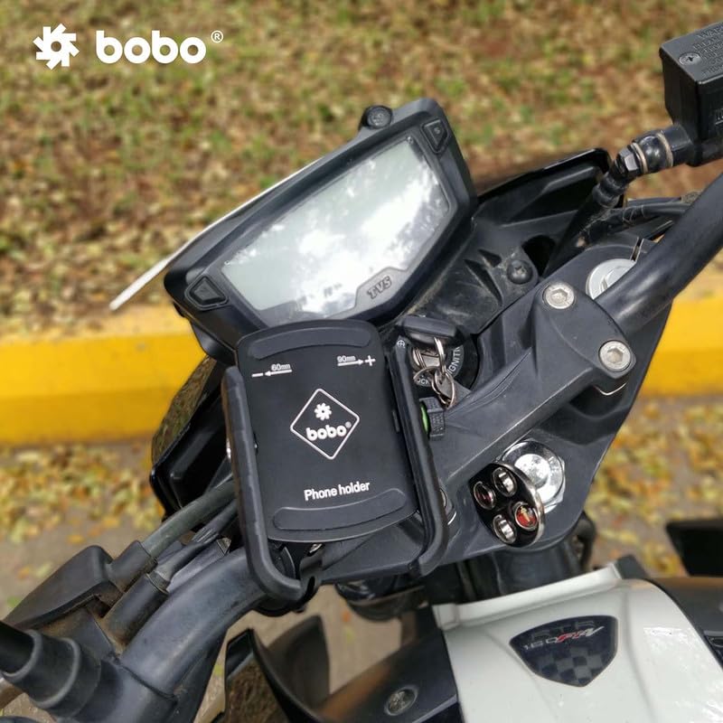 BOBO BM4 PRO Jaw-Grip with Vibration Contoller Waterproof Bike/Motorcycle/Scooter Mobile Phone Holder Mount, Ideal for Maps and GPS Navigation (Black) - Image 4